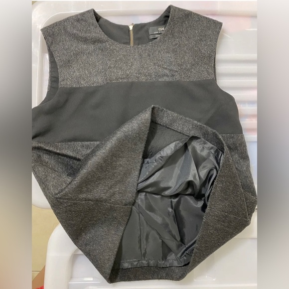 Cue Wool Blend Tank Top Grey & Black Relaxed Box Fit Sleeveless Size 8 to 10 - Picture 4 of 8